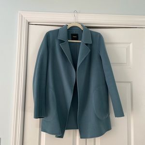 Theory Clairene double face jacket blue